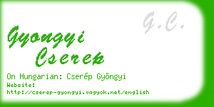 gyongyi cserep business card