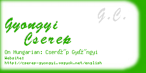 gyongyi cserep business card